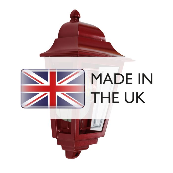 Deco Lane 1lt Half Wall Lantern - Red