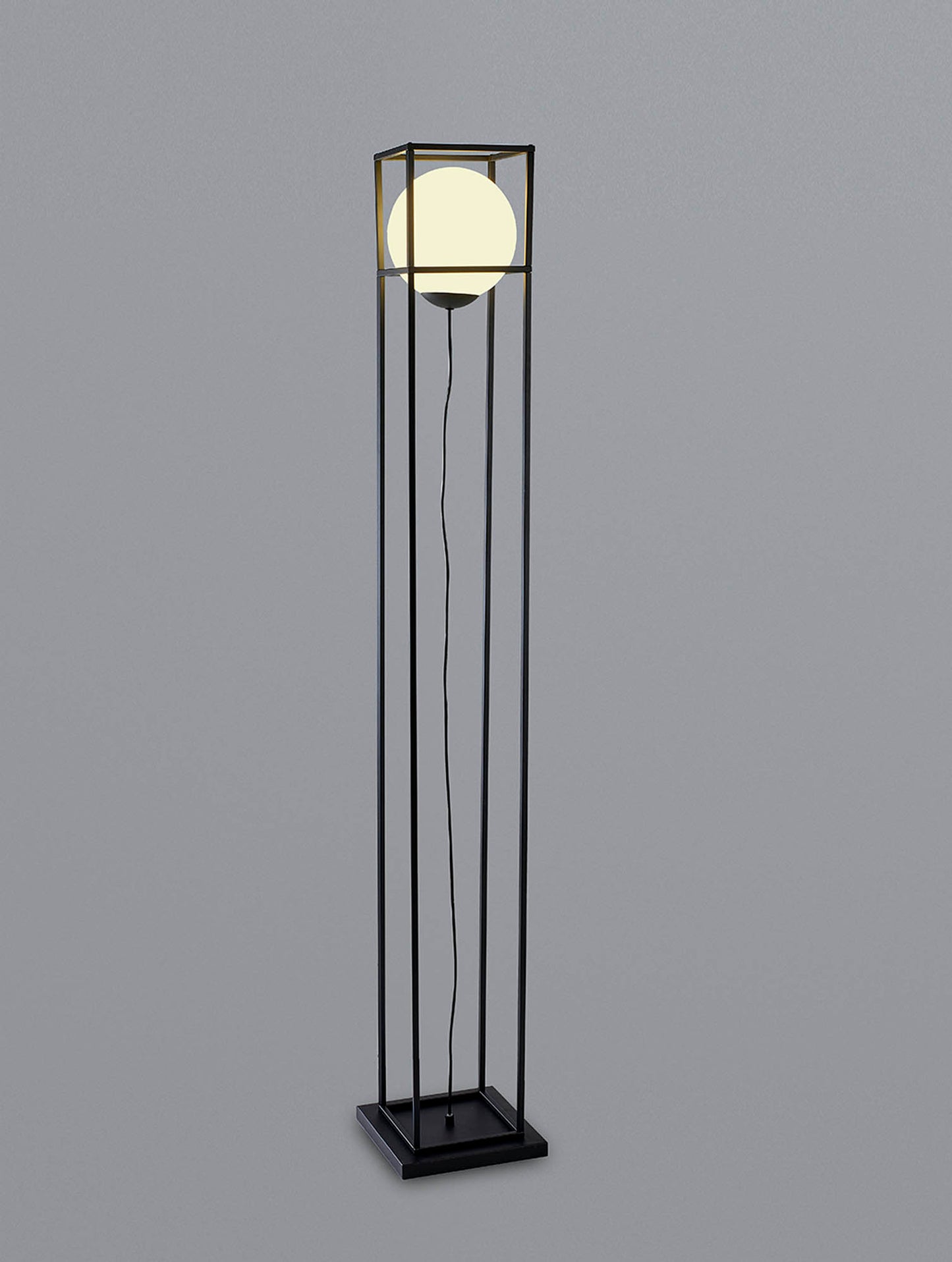 Desigual Small Floor Lamp, 1 Light E27, Matt Black by Mantra