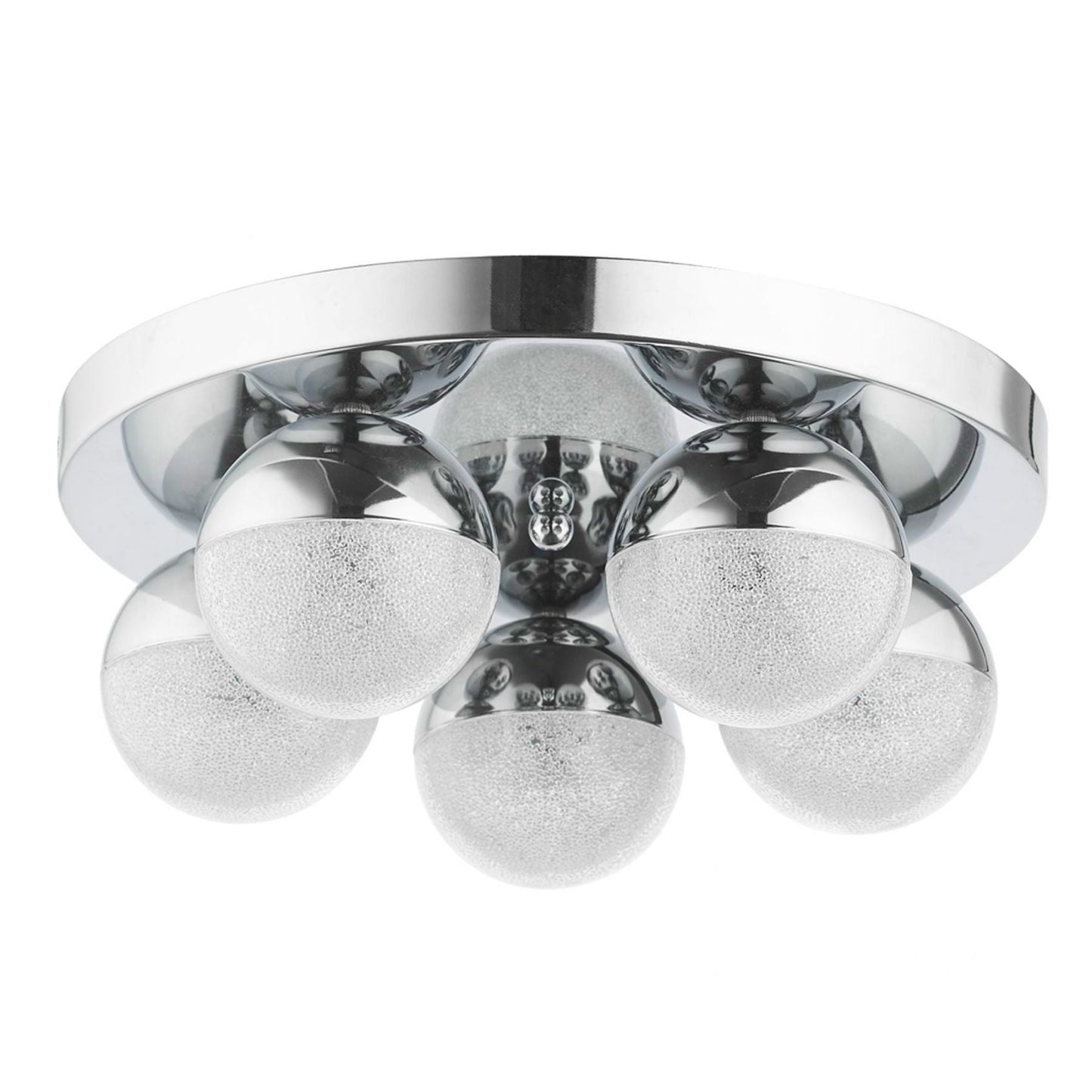 Dew 5 Light Bathroom Ceiling Light Polished Chrome