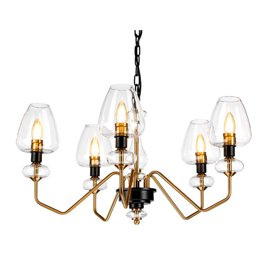 Armand 5 Light Chandelier – Aged Brass