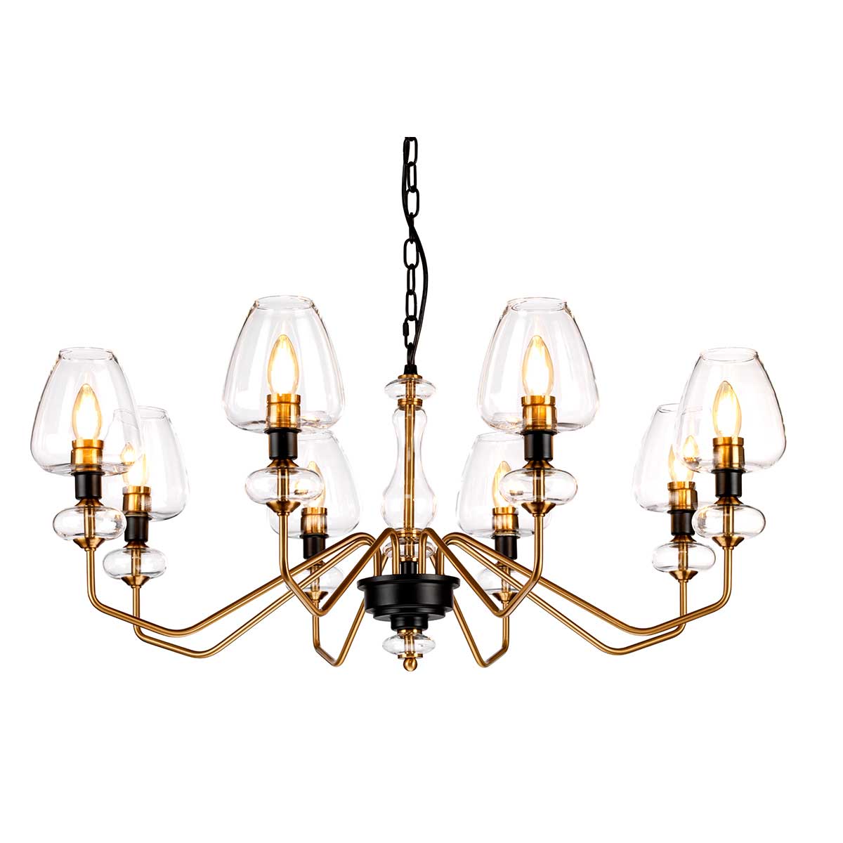 Armand 8 Light Chandelier – Aged Brass