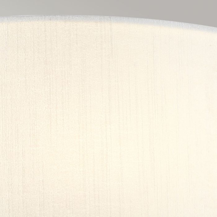 Cooper Large Curved Wall Light with Polished Chrome Back Plate with Ivory Shade