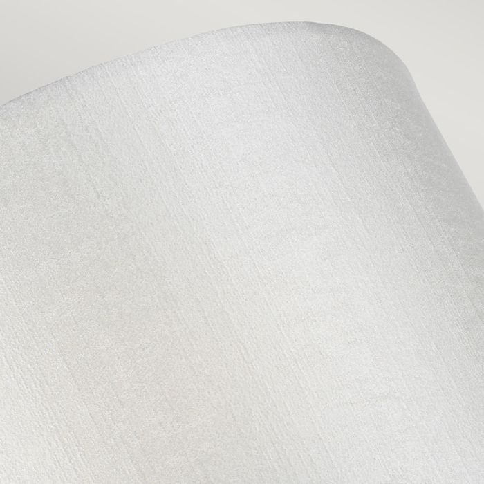 Cooper Small Curved Wall Light with Polished Chrome Back Plate with Ivory Shade