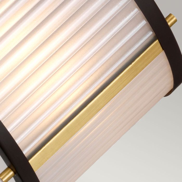 Corona 2 Light Pendant - Museum Bronze Dark Brown Painted / Aged Brass