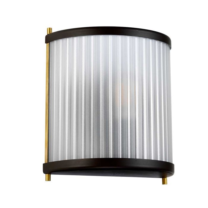 Corona 1 Light Wall Light - Museum Bronze Dark Brown Painted / Aged Brass