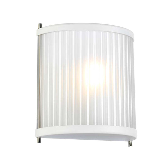 Corona 1 Light Wall Light – White Polished Nickel