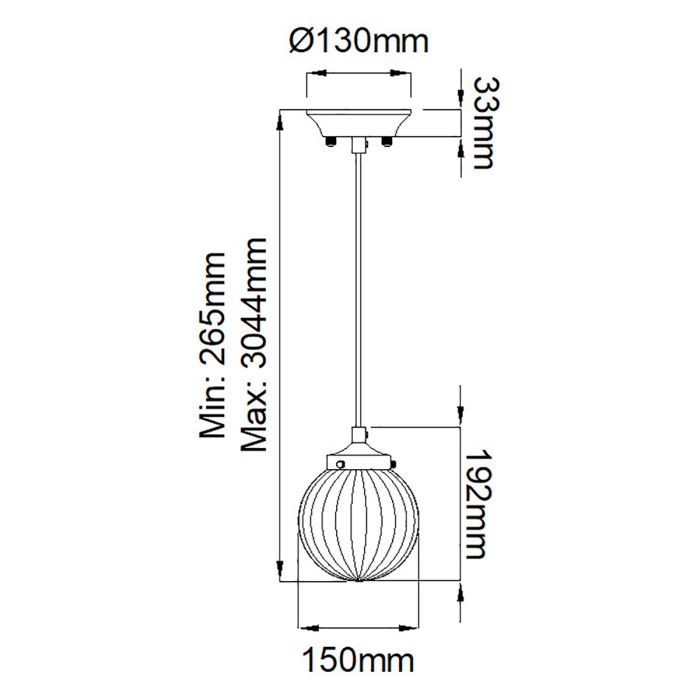 Cosmos 1 Light Pendant - Cream Painted and Aged Brass