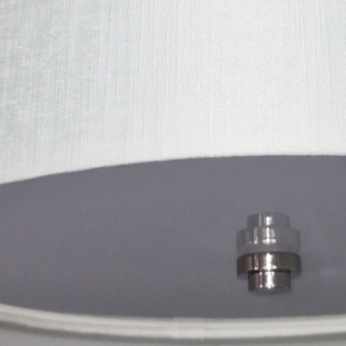 Fletcher 14" Flush - Polished Chrome with Ivory Shade