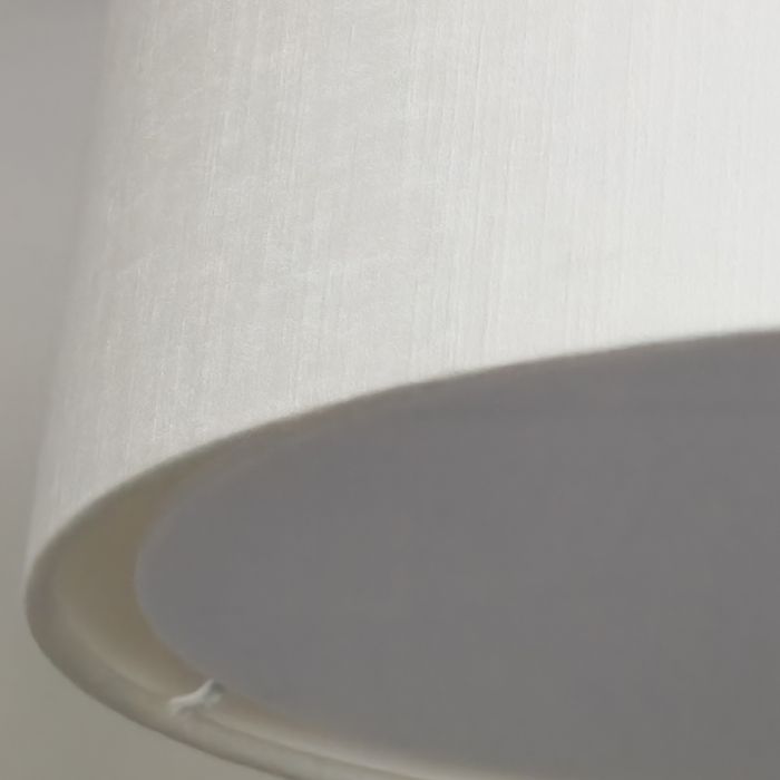 Fletcher 14" Flush - Polished Chrome with Ivory Shade