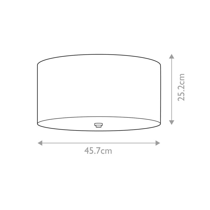 Fletcher 18" Flush - Aged Brass with Ivory Shade