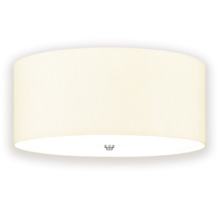 Fletcher 22" Flush - Polished Chrome with Ivory Shade