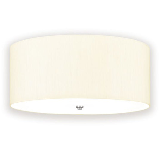 Fletcher 22" Flush - Polished Chrome with Ivory Shade