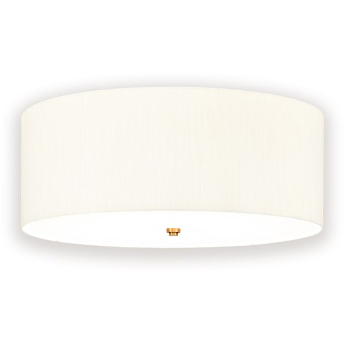 Fletcher 26" Flush - Aged Brass with Ivory Shade