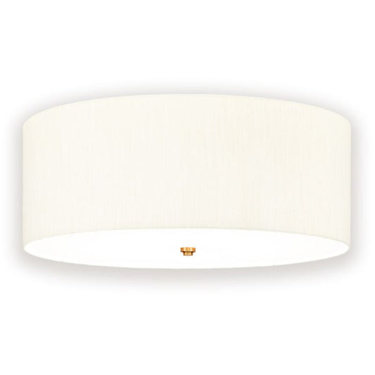 Fletcher 26" Flush - Aged Brass with Ivory Shade