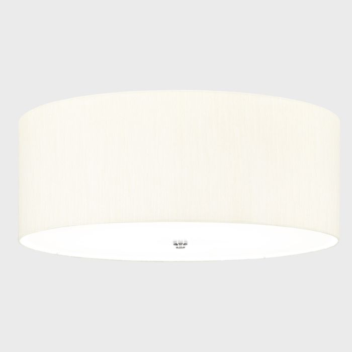 Fletcher 26" Flush - Polished Chrome with Ivory Shade