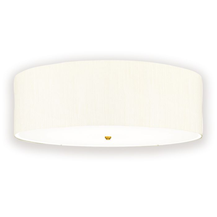 Fletcher 30" Flush - Aged Brass with Ivory Shade