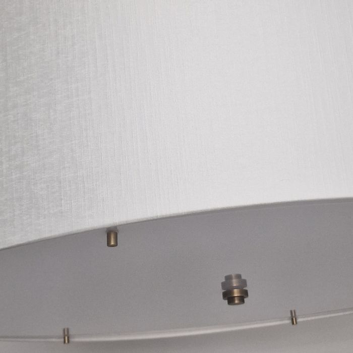 Fletcher 34" Flush - Aged Brass with Ivory Shade