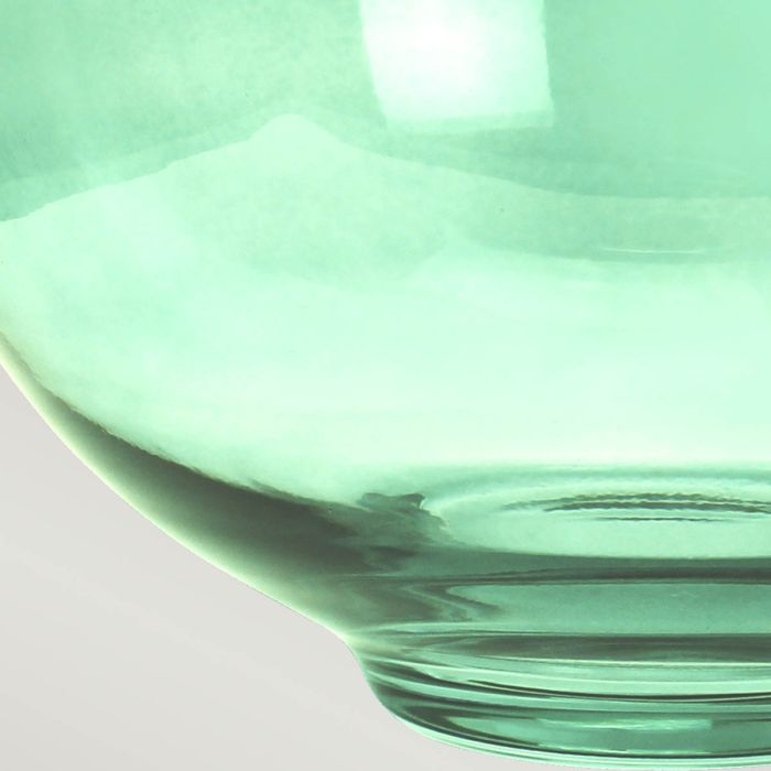 Kara Table Lamp - Aged Brass - Dark Green Glass with Origami Shade