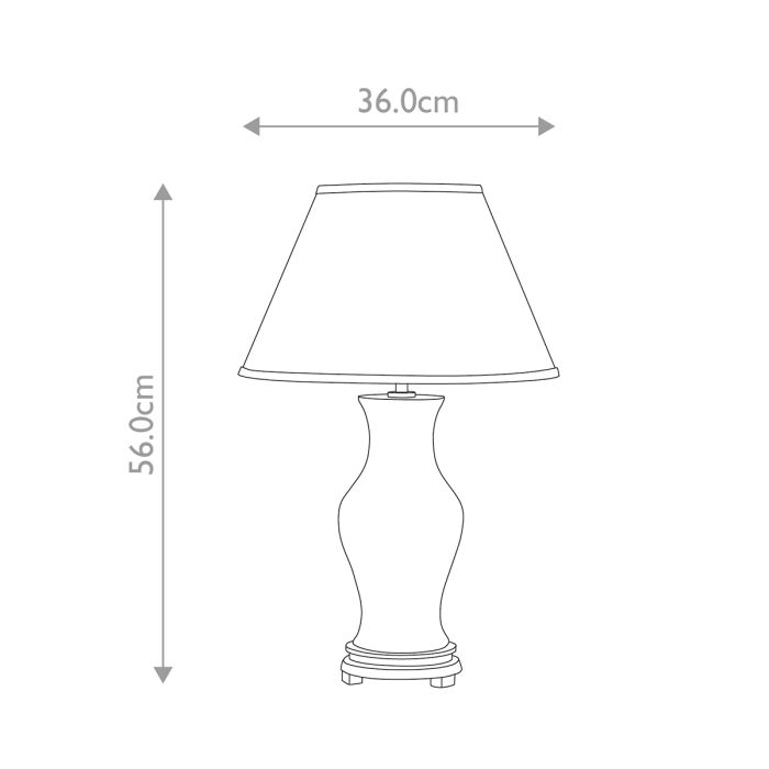 Majin Oxblood Red Jar 1 Light Table Lamp with Polycotton shade - Oxblood with Cream with Burgundy and Gold Soutach Trim Shade