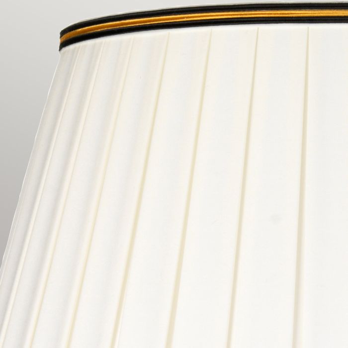 Narbonne 1 Light Table Lamp - with Tall Empire Shade - Black and Gold with Ivory with Black and Gold trim Shade