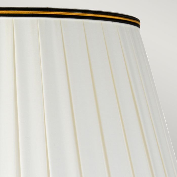 Peronne 1 Light Table Lamp With Tall Empire Shade - Black and Gold with Off-White Shade