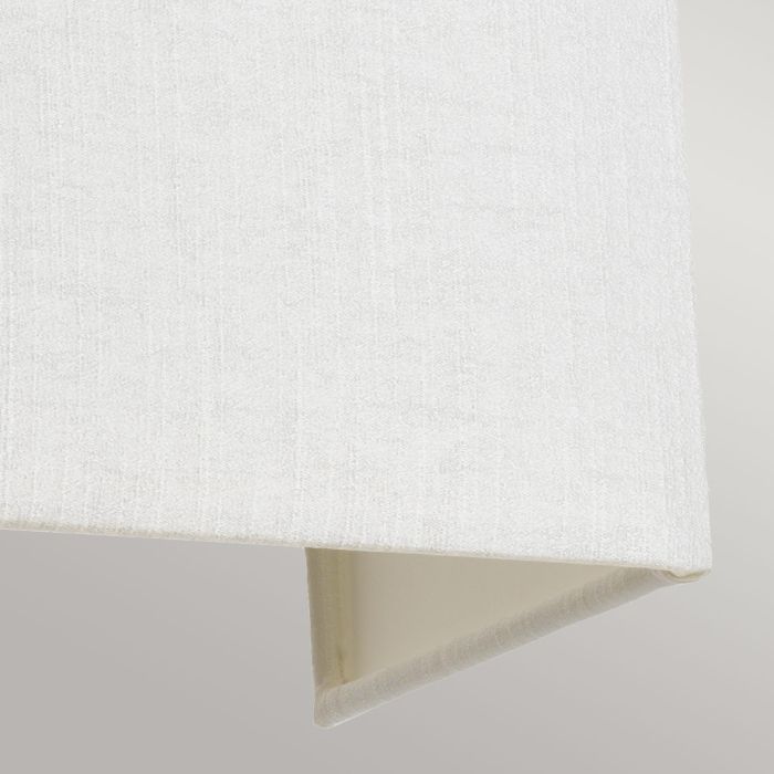 Riley Large Rectangular Wall Light with Aged Brass Back Plate with Ivory Shade