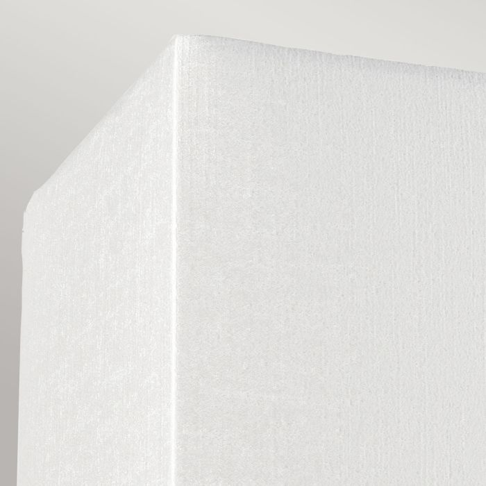 Riley Large Rectangular Wall Light with Polished Chrome Back Plate with Ivory Shade