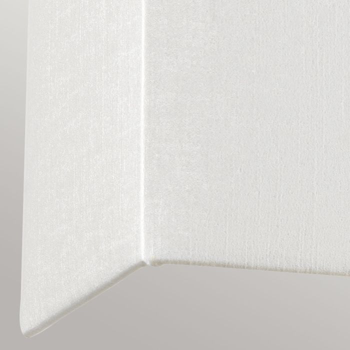 Riley Large Rectangular Wall Light with Polished Chrome Back Plate with Ivory Shade