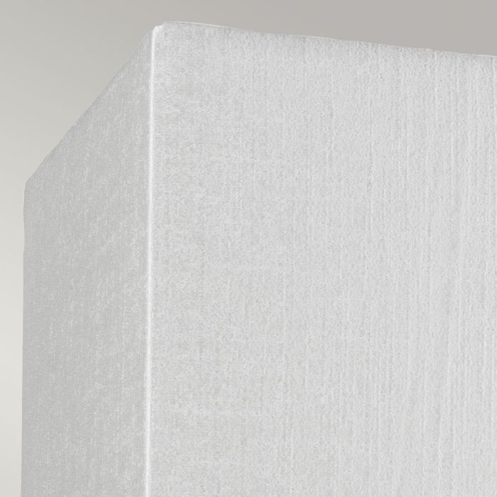 Riley Medium Rectangular Wall Light with Polished Chrome Back Plate with Ivory Shade