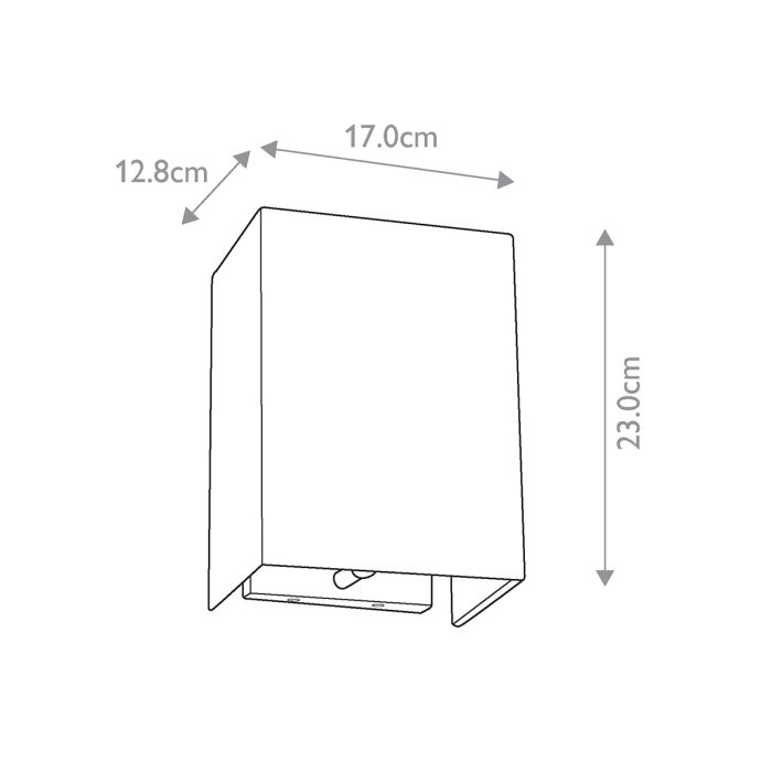 Riley Small Rectangular Wall Light with Aged Brass Back Plate with Ivory Shade