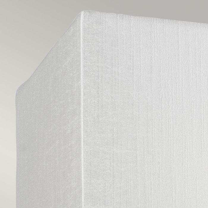 Riley Small Rectangular Wall Light with Polished Chrome Back Plate with Ivory Shade