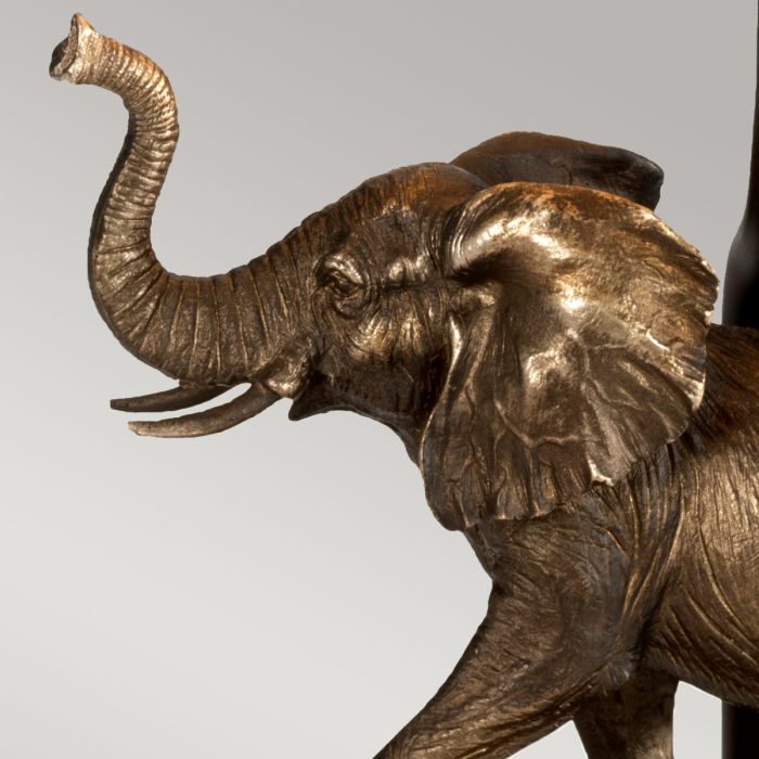 Sabi 1 Light Table Lamp with Oval Shade - Bronze Patina with Natural Shade