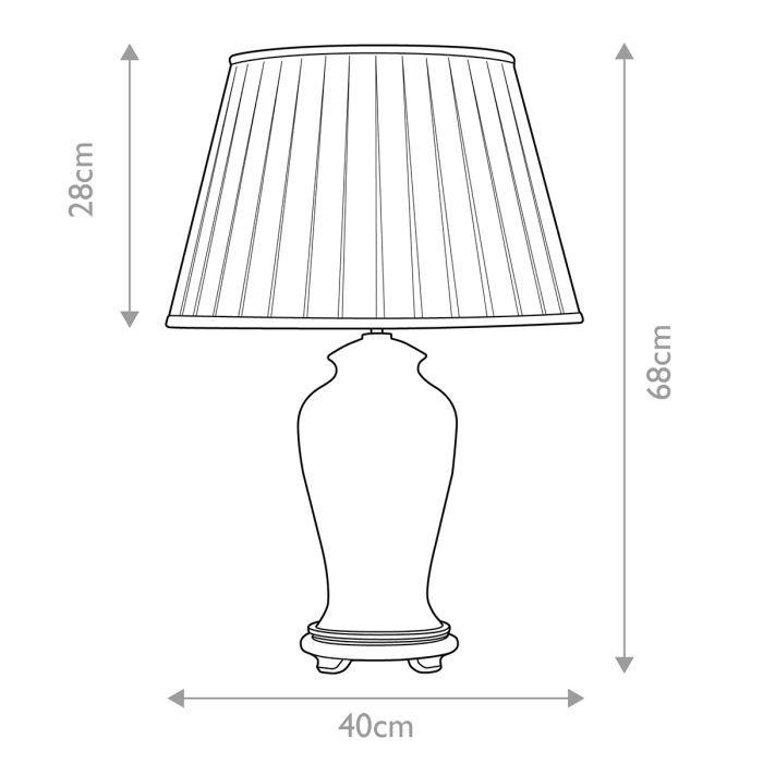 Sashi 1 Light Table Lamp With Tall Empire Shade - Green with Gold and Brown with Ivory with Black and Gold trim Shade