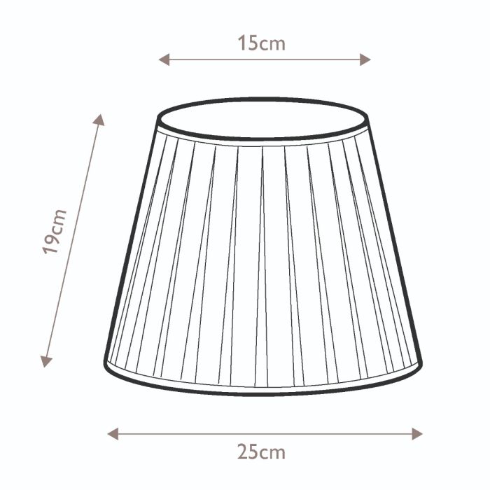 10" Cotton Box Pleat Oyster (25Cm)