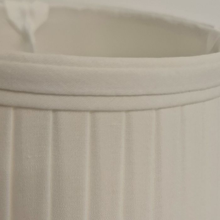 10" Cotton Fine/Pencil Pleat Oyster (25Cm)