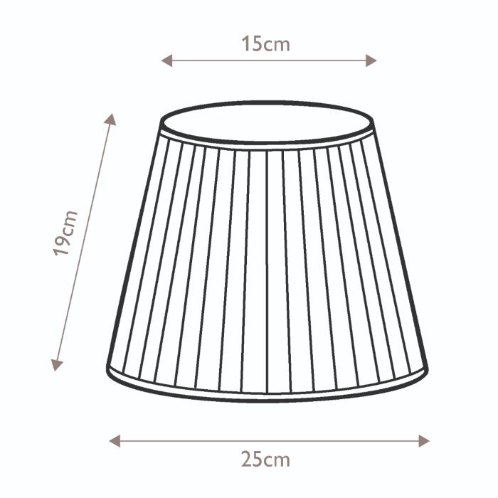 10" Cotton Fine/Pencil Pleat Oyster (25Cm)