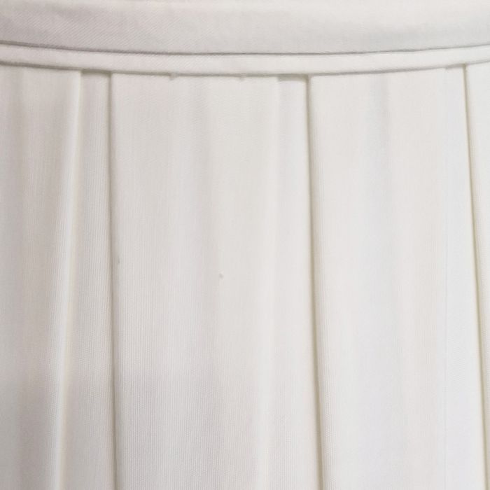 12" Cotton Box Pleat Ivory (30Cm)