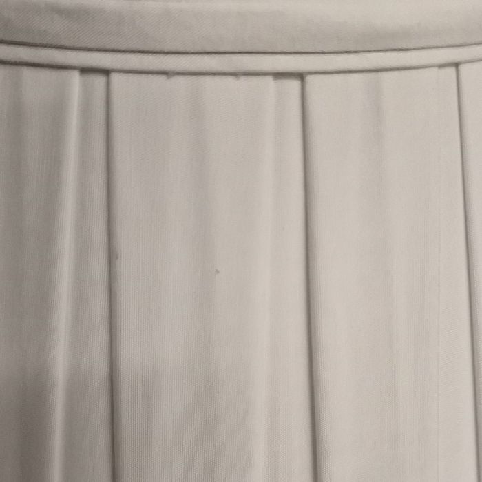 12" Cotton Box Pleat Oyster (30Cm)