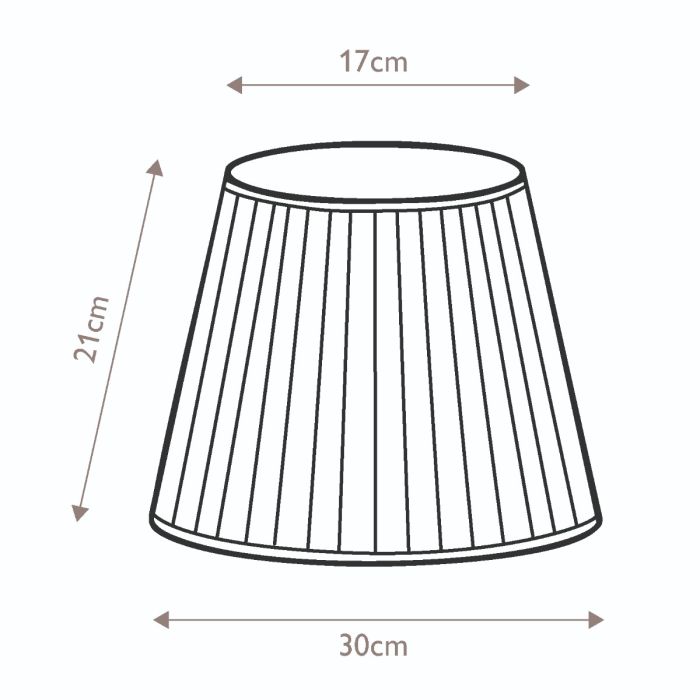 12" Cotton Fine/Pencil Pleat Oyster (30Cm)