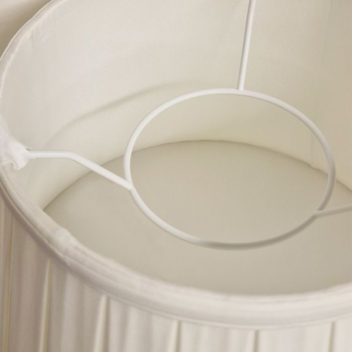 14" Cotton Box Pleat Ivory (35Cm)