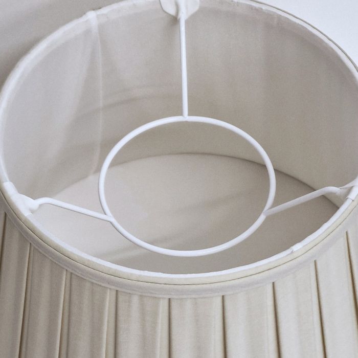 14" Cotton Box Pleat Oyster (35Cm)