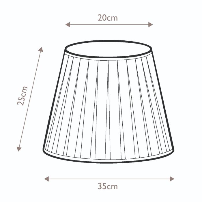 14" Cotton Box Pleat Oyster (35Cm)