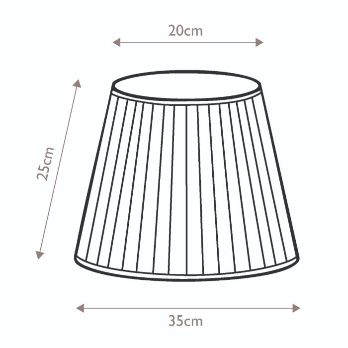 14" Cotton Fine/Pencil Pleat Oyster (35Cm)