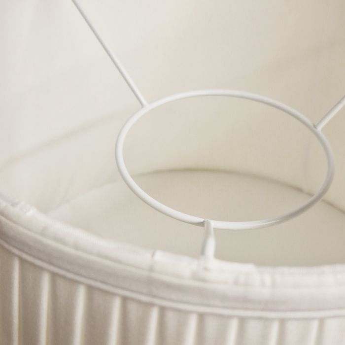 16" Cotton Fine/Pencil Pleat Ivory (41Cm)