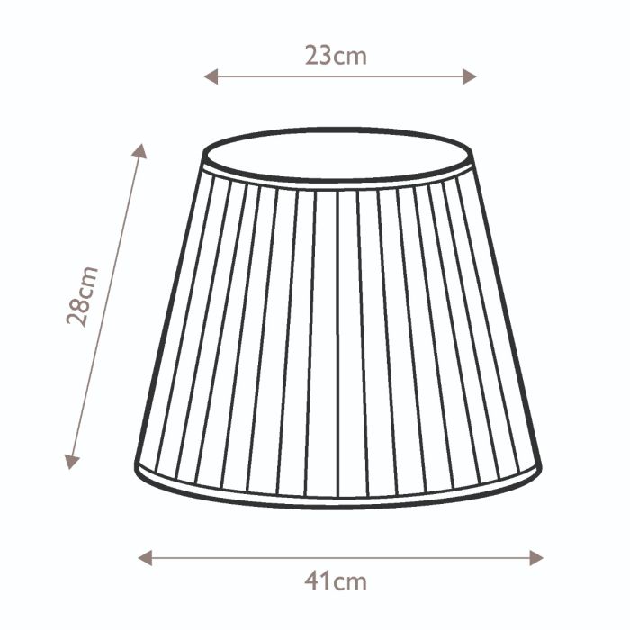 16" Cotton Fine/Pencil Pleat Ivory (41Cm)