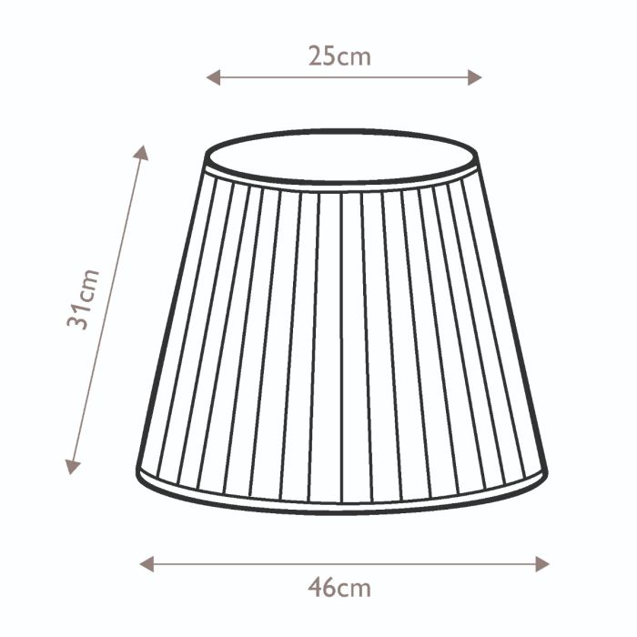 18" Cotton Fine/Pencil Pleat Ivory (46Cm)