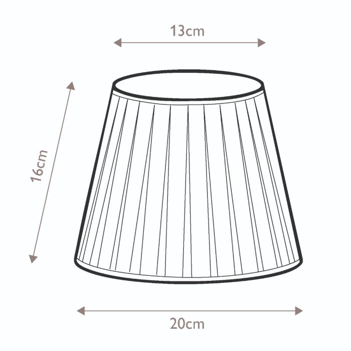 8" Cotton Box Pleat Oyster (20Cm)