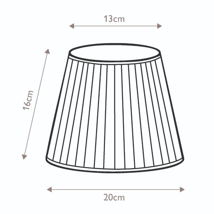 8" Cotton Fine/Pencil Pleat Oyster (20Cm)