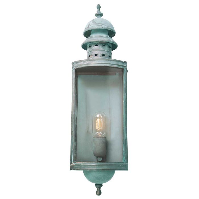 Downing Street 1 lt Wall Lantern - Verdigris