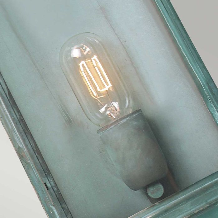 Downing Street 1 lt Wall Lantern - Verdigris